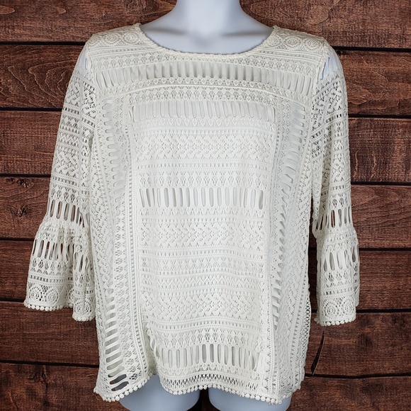 Alfani Tops - 🌞NWT Alfani Urban Botanical lace top